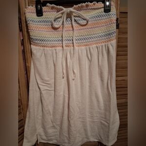 White Dress with 🌈 Rainbow Embroidery